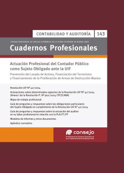Cuaderno Profesional N° 143 - Actuación Profesional del Contador Público como Sujeto Obligado ante la UIF